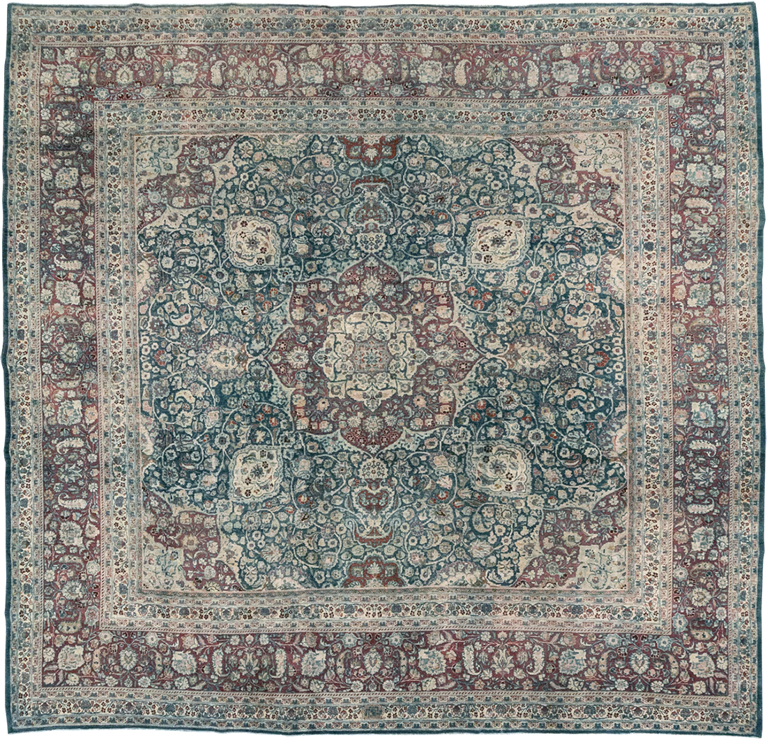 Antique Persian Mashad Large Room Size Carpet, No.31105 - Gss