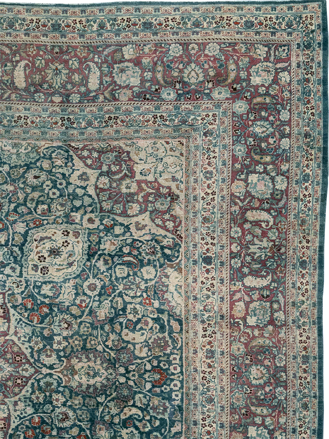 Antique Persian Mashad Large Room Size Carpet, No.31105 - Gss