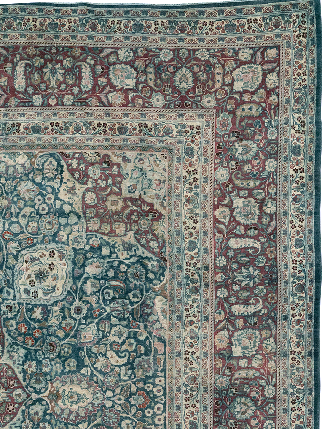 Antique Persian Mashad Large Room Size Carpet, No.31105 - Gss