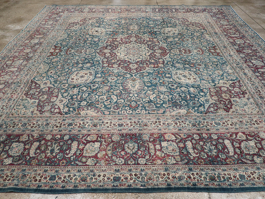 Antique Persian Mashad Large Room Size Carpet, No.31105 - Gss