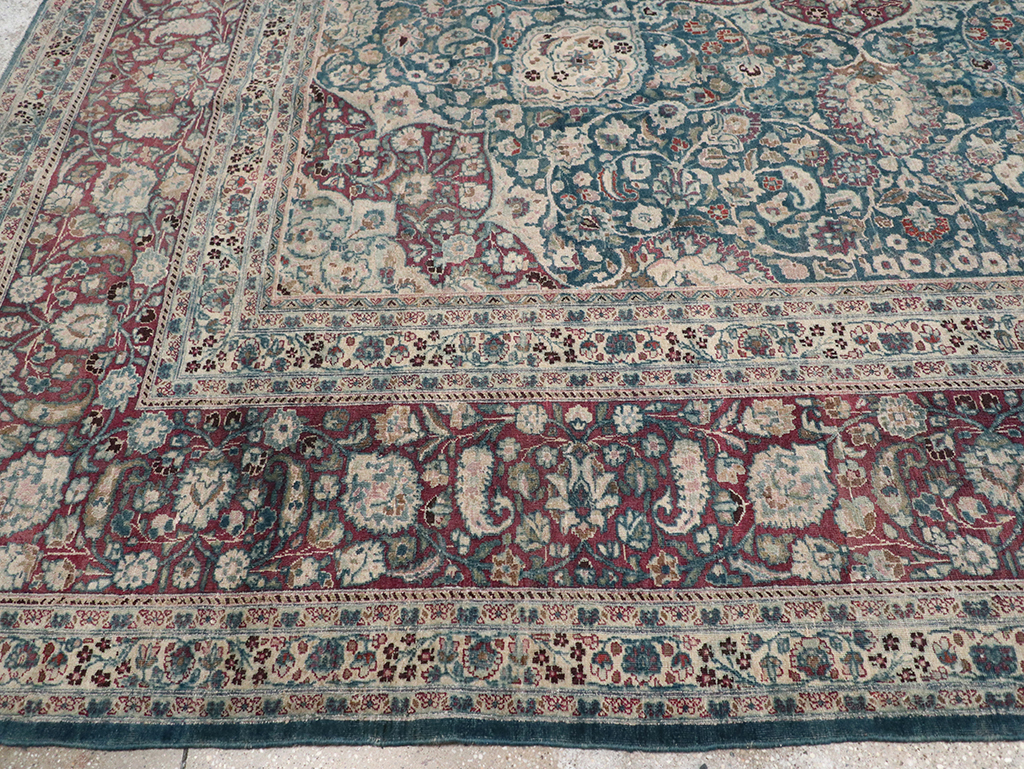 Antique Persian Mashad Large Room Size Carpet, No.31105 - Gss