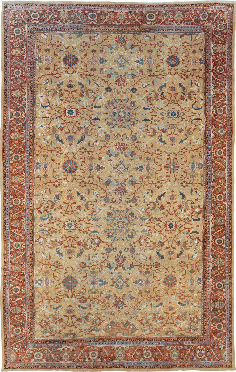 Antique Persian Mahal Oversize Carpet, No.31106 - Gss
