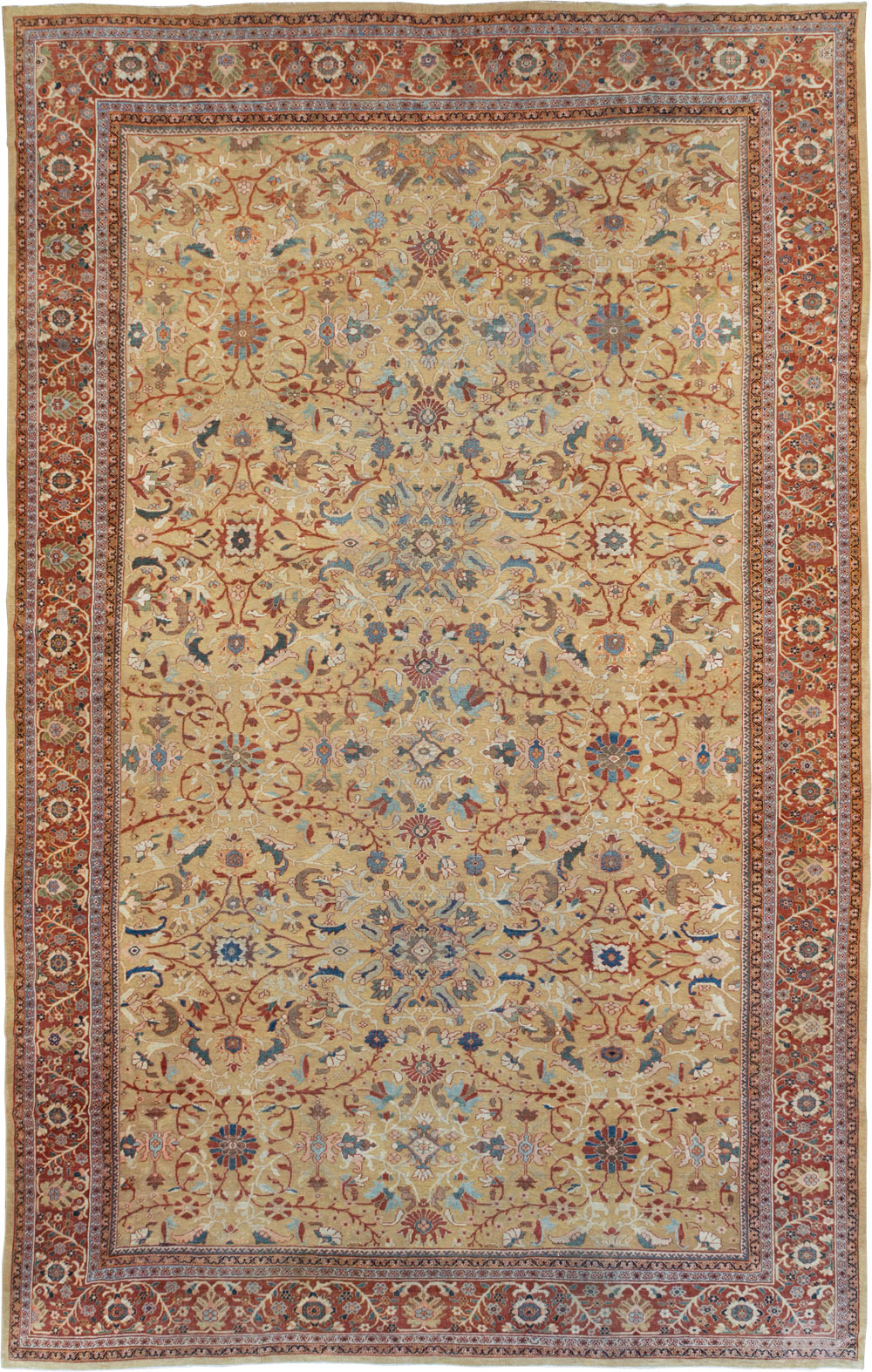 Antique Persian Mahal Oversize Carpet, No.31106 - Gss