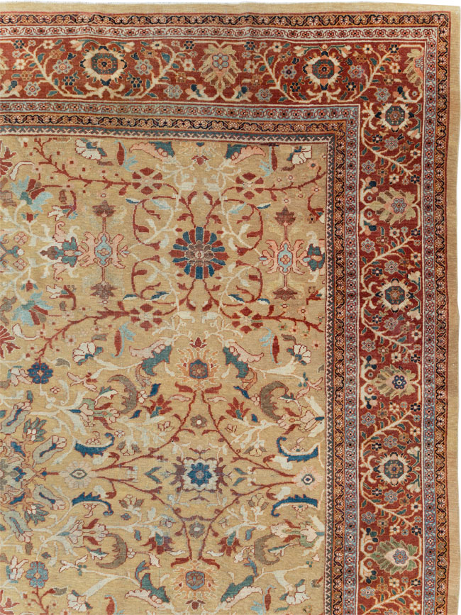 Antique Persian Mahal Oversize Carpet, No.31106 - Gss