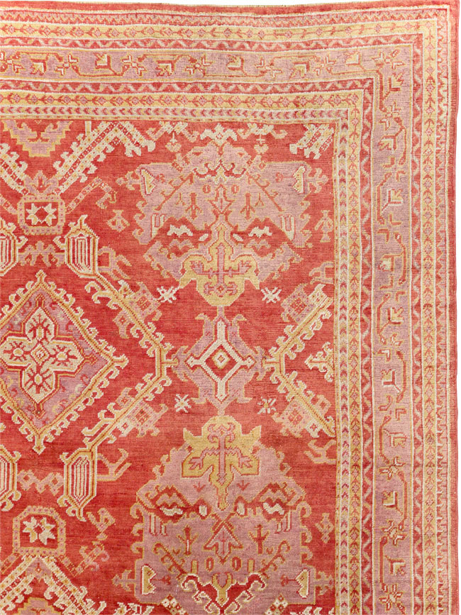 Antique Turkish Oushak Large Carpet, No.31111 - Gss