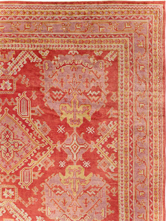 Antique Turkish Oushak Large Carpet, No.31111 - Gss