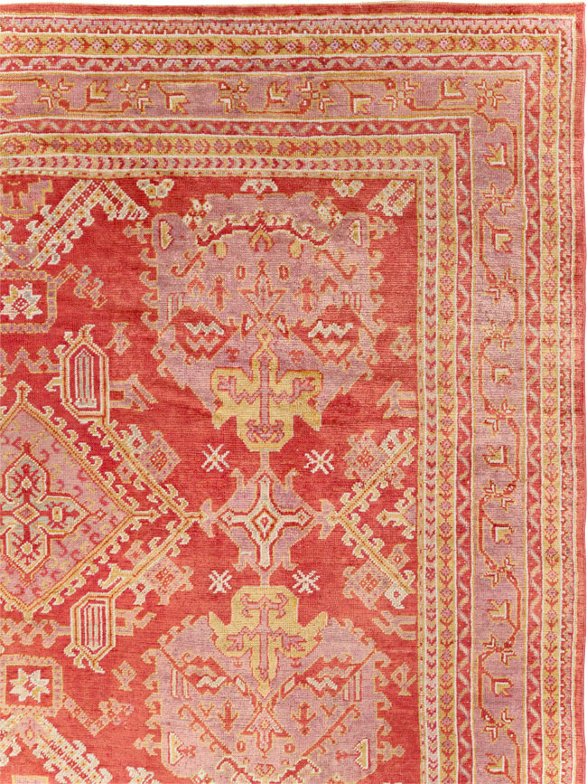 Antique Turkish Oushak Large Carpet, No.31111 - Gss