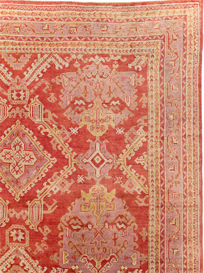 Antique Turkish Oushak Large Carpet, No.31111 - Gss