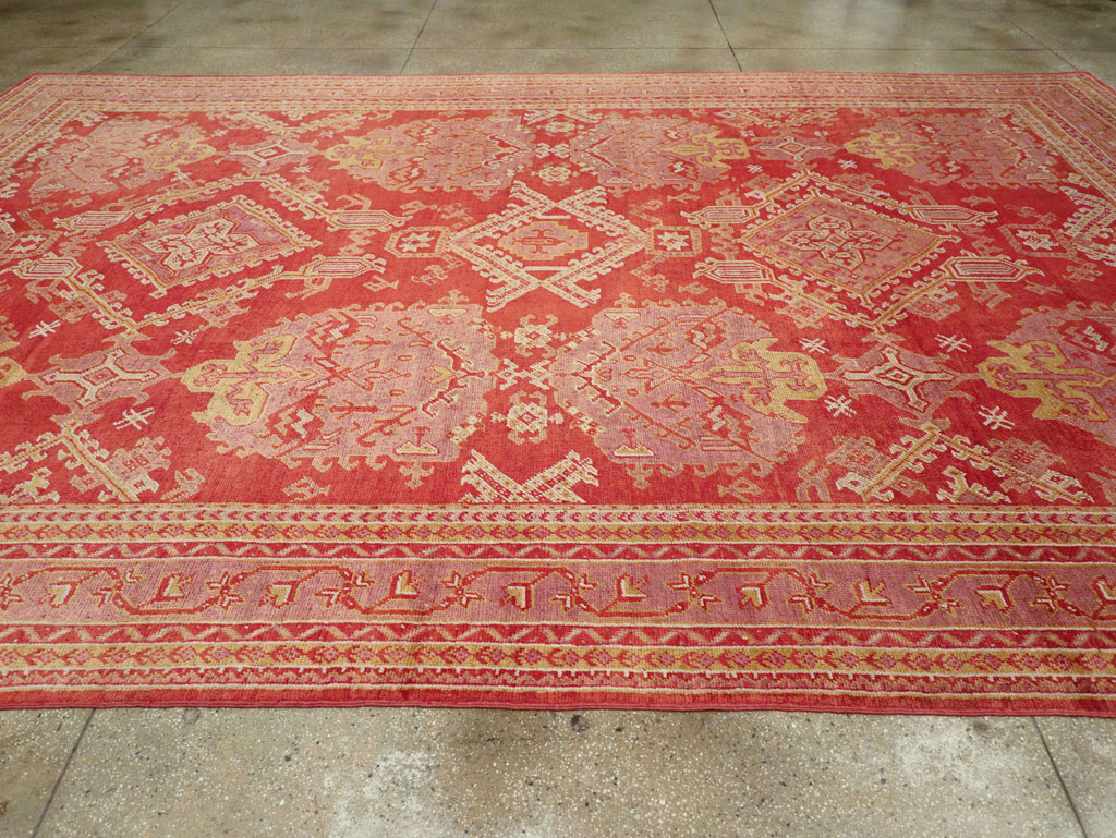 Antique Turkish Oushak Large Carpet, No.31111 - Gss