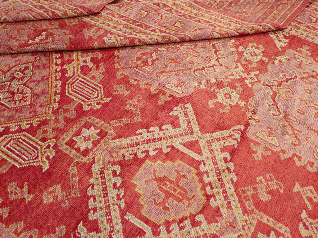 Antique Turkish Oushak Large Carpet, No.31111 - Gss