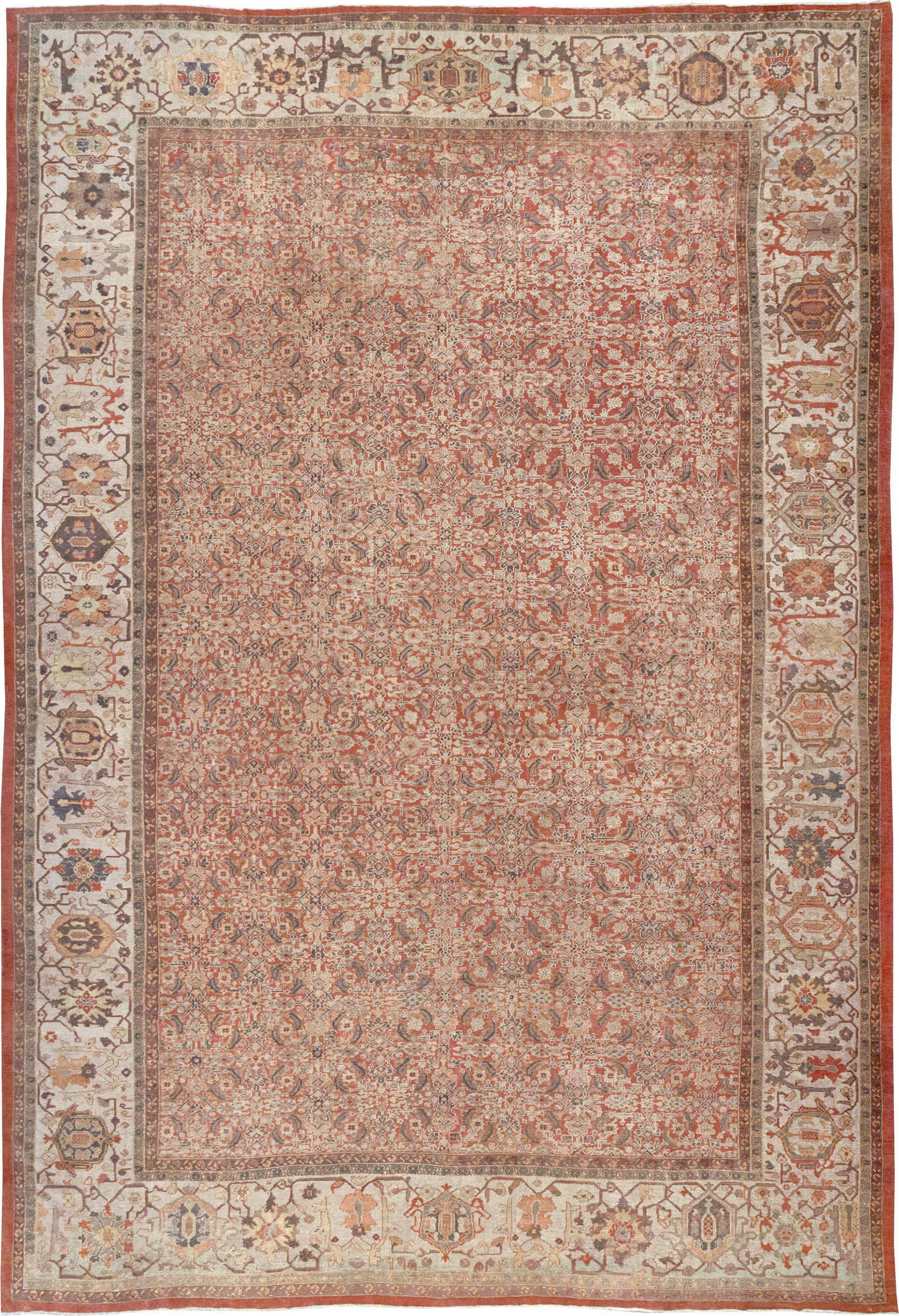 Antique Persian Mahal Oversize Carpet, No.31116 - Gss
