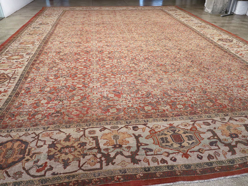 Antique Persian Mahal Oversize Carpet, No.31116 - Gss