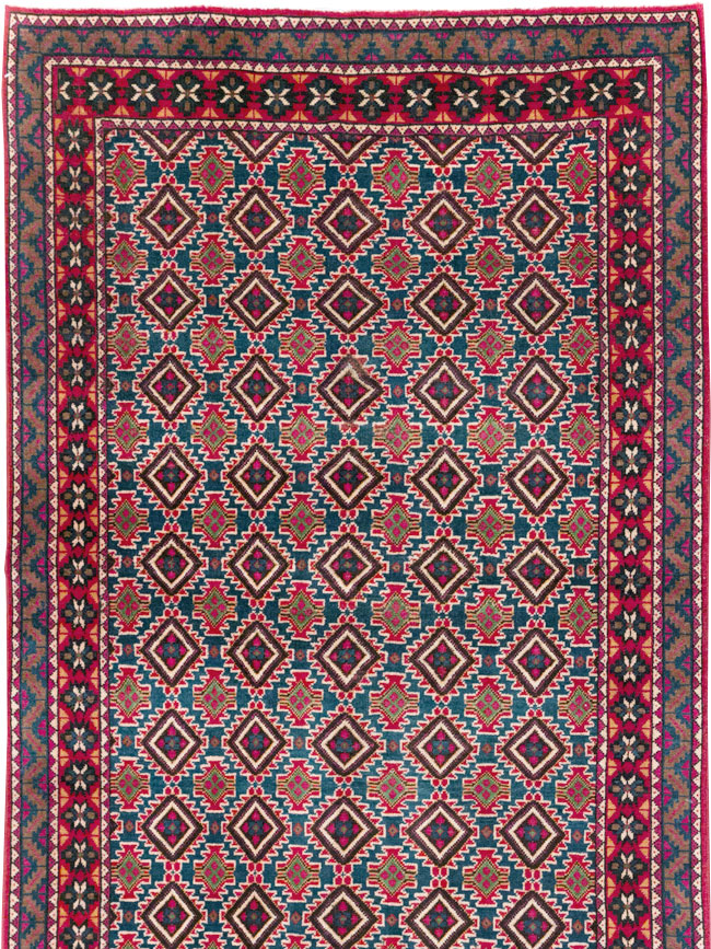 Vintage Persian Mashad Runner, No.31117 - Gss