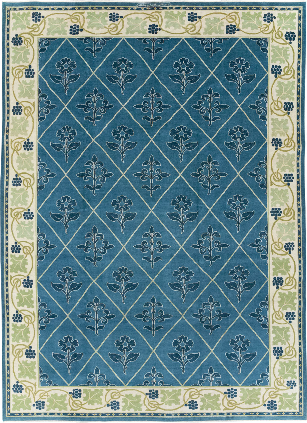 Vintage Persian Kashan Room Size Carpet, No.31119 - Gss