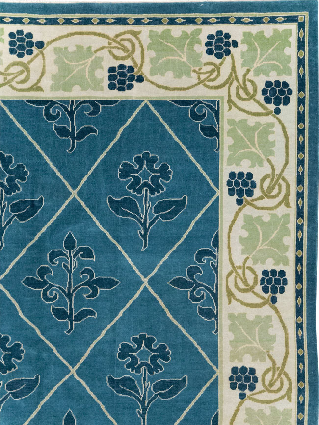 Vintage Persian Kashan Room Size Carpet, No.31119 - Gss