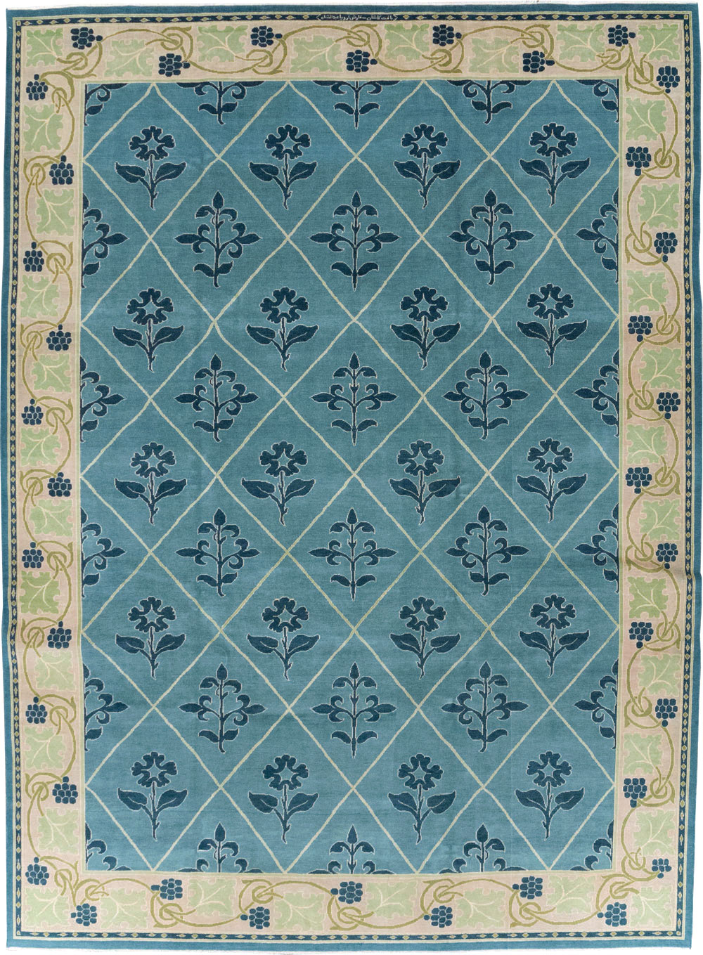 Vintage Persian Kashan Room Size Carpet, No.31120 - Gss