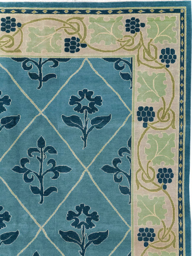 Vintage Persian Kashan Room Size Carpet, No.31120 - Gss