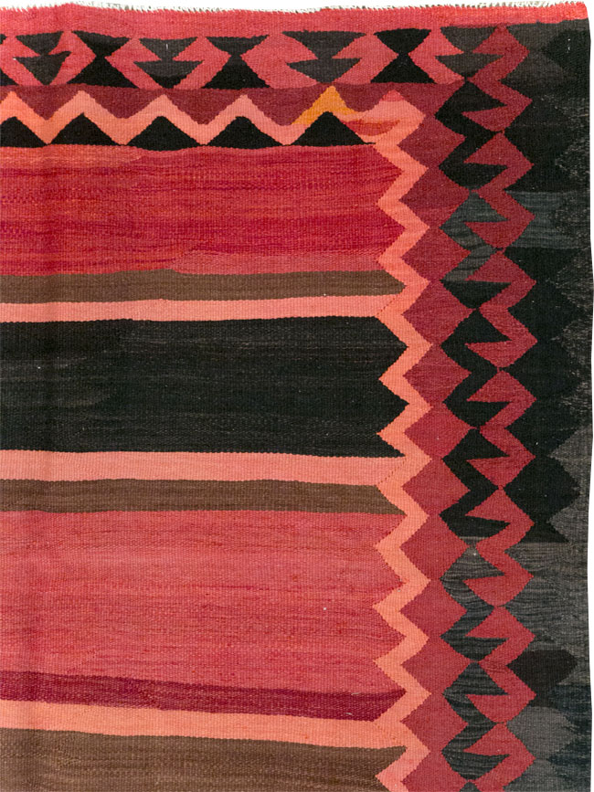 Vintage Persian Flatweave Kilim Gallery Carpet, No.31121 - Gss