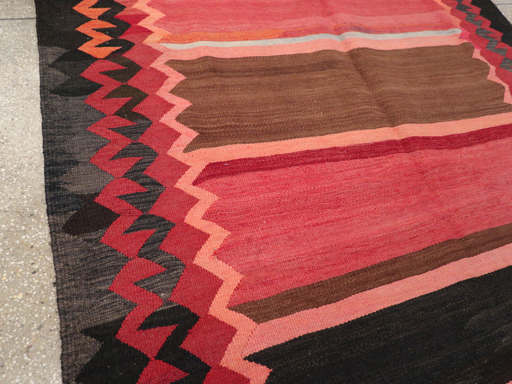 Vintage Persian Flatweave Kilim Gallery Carpet, No.31121 - Gss
