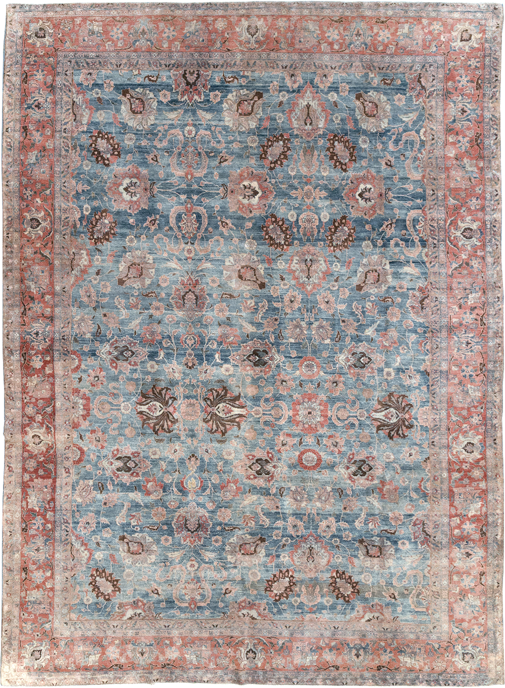 Antique Persian Tabriz Room Size Carpet, No.31130 - Gss