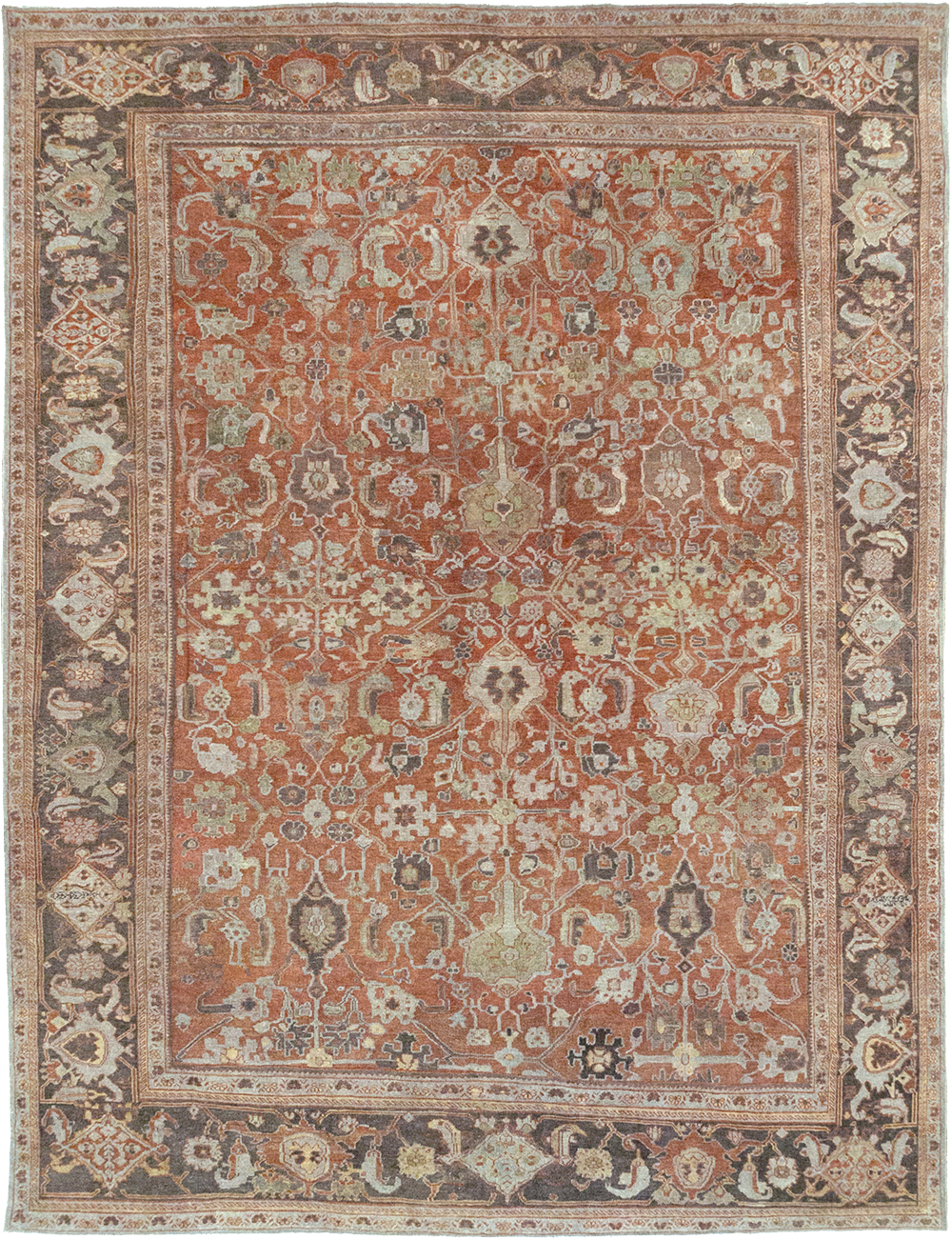 Antique Persian Mahal Large Carpet, No.31132 - Gss