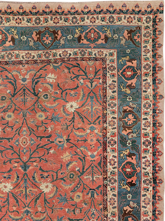 Antique Persian Bidjar Large Room Size Carpet, No.31133 - Gss