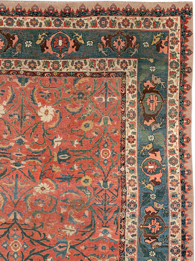 Antique Persian Bidjar Large Room Size Carpet, No.31133 - Gss