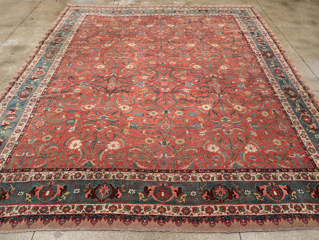 Antique Persian Bidjar Large Room Size Carpet, No.31133 - Gss
