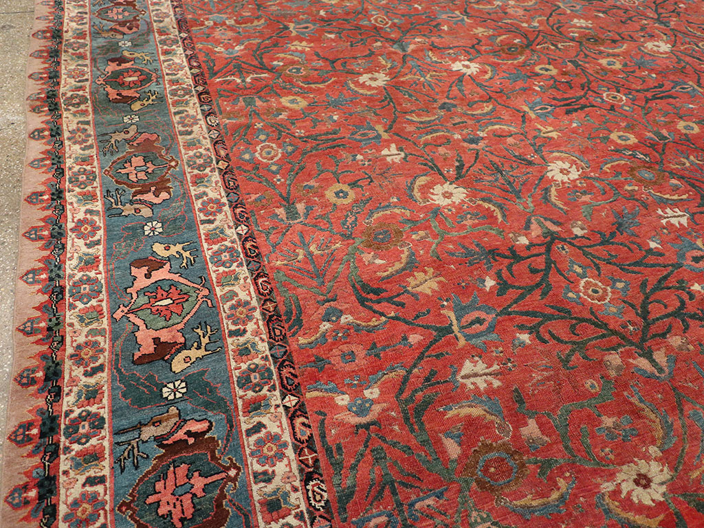 Antique Persian Bidjar Large Room Size Carpet, No.31133 - Gss