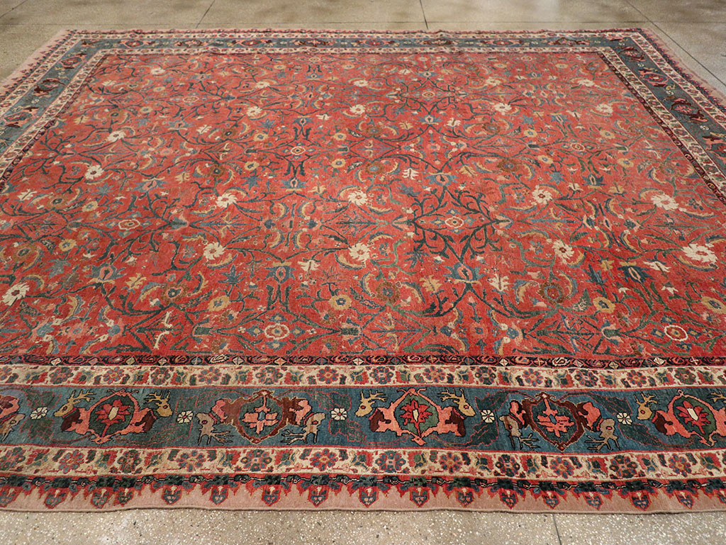 Antique Persian Bidjar Large Room Size Carpet, No.31133 - Gss