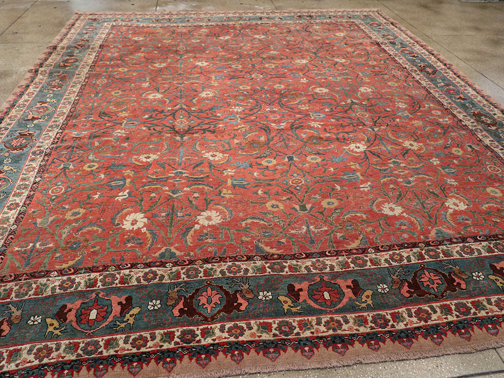 Antique Persian Bidjar Large Room Size Carpet, No.31133 - Gss