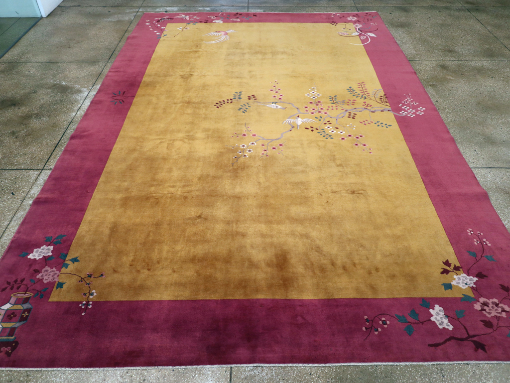 Vintage Chinese Art Deco Room Size Carpet, No.31134 - Gss