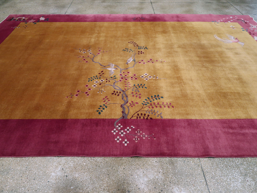 Vintage Chinese Art Deco Room Size Carpet, No.31134 - Gss