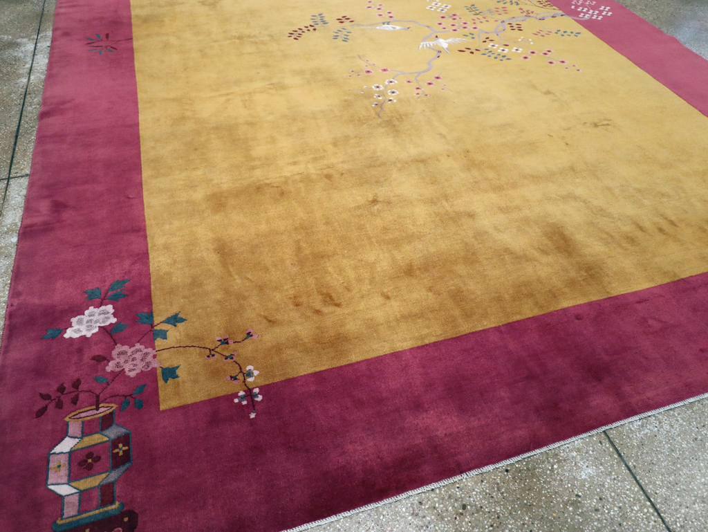 Vintage Chinese Art Deco Room Size Carpet, No.31134 - Gss