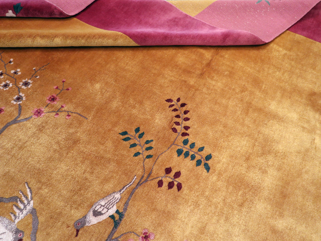 Vintage Chinese Art Deco Room Size Carpet, No.31134 - Gss