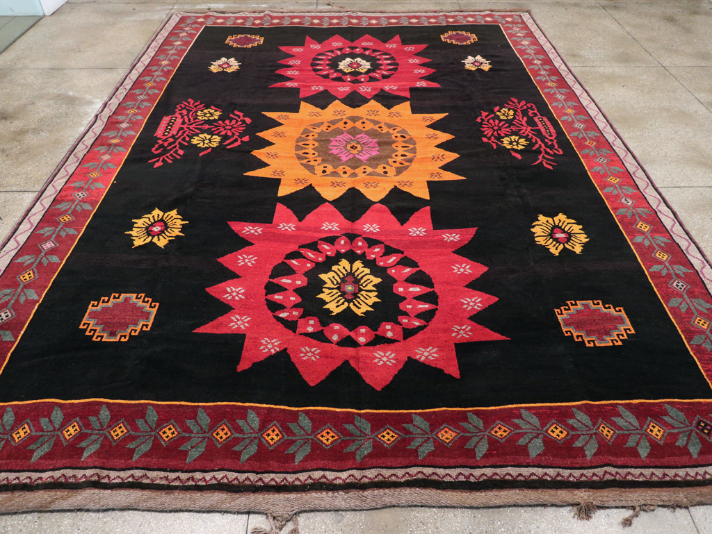 Vintage Turkish Anatolian Large Tribal Room Size Carpet, No.31139 - Gss