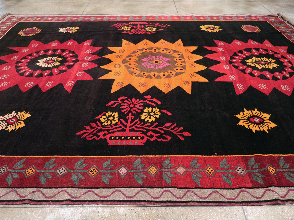 Vintage Turkish Anatolian Large Tribal Room Size Carpet, No.31139 - Gss