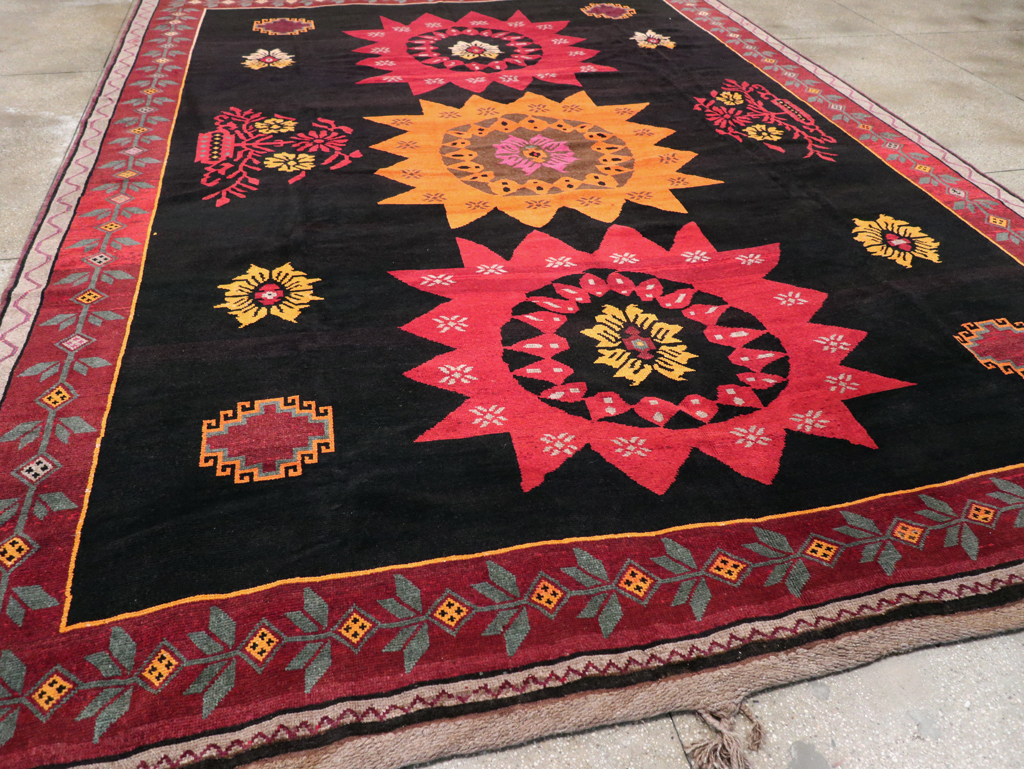 Vintage Turkish Anatolian Large Tribal Room Size Carpet, No.31139 - Gss