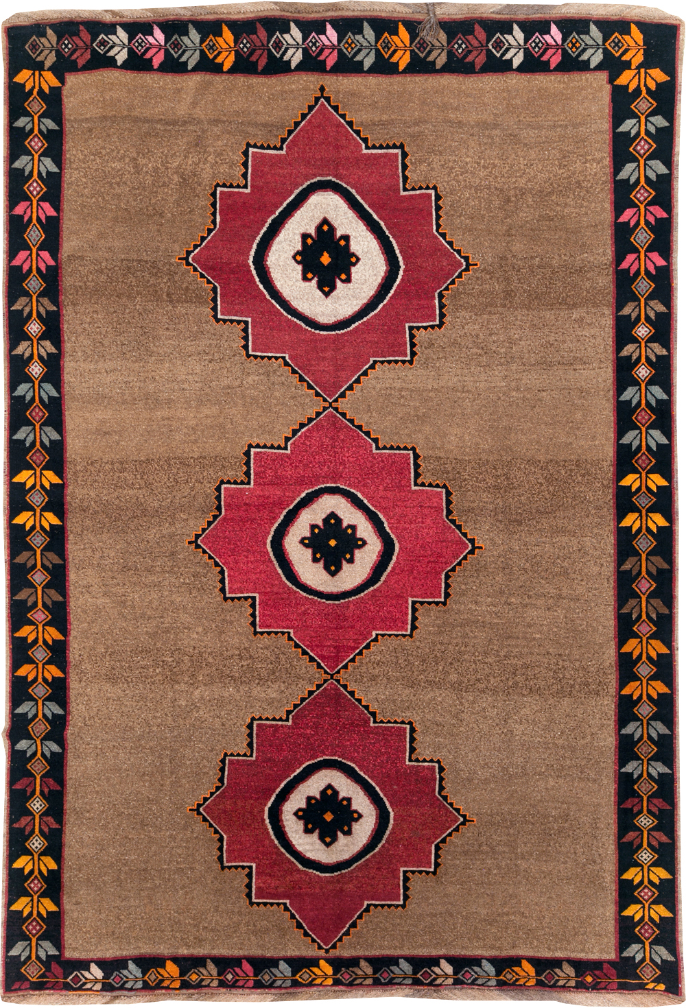 Vintage Turkish Anatolian Tribal Room Size Carpet, No.31141 - Gss