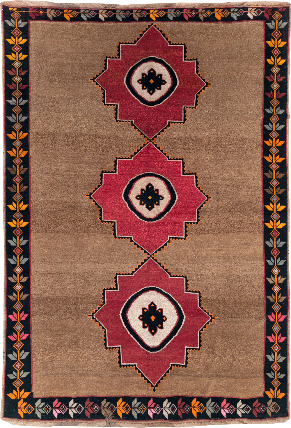 Vintage Turkish Anatolian Tribal Room Size Carpet, No.31141 - Gss
