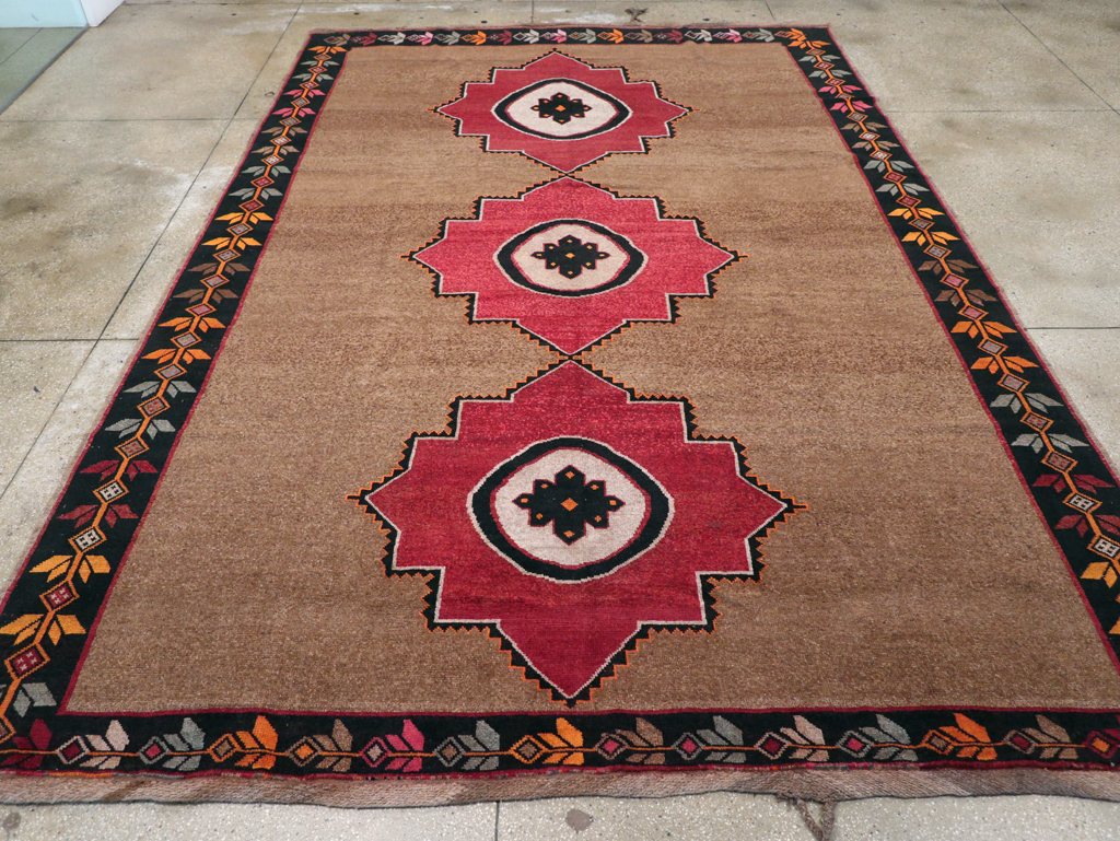 Vintage Turkish Anatolian Tribal Room Size Carpet, No.31141 - Gss