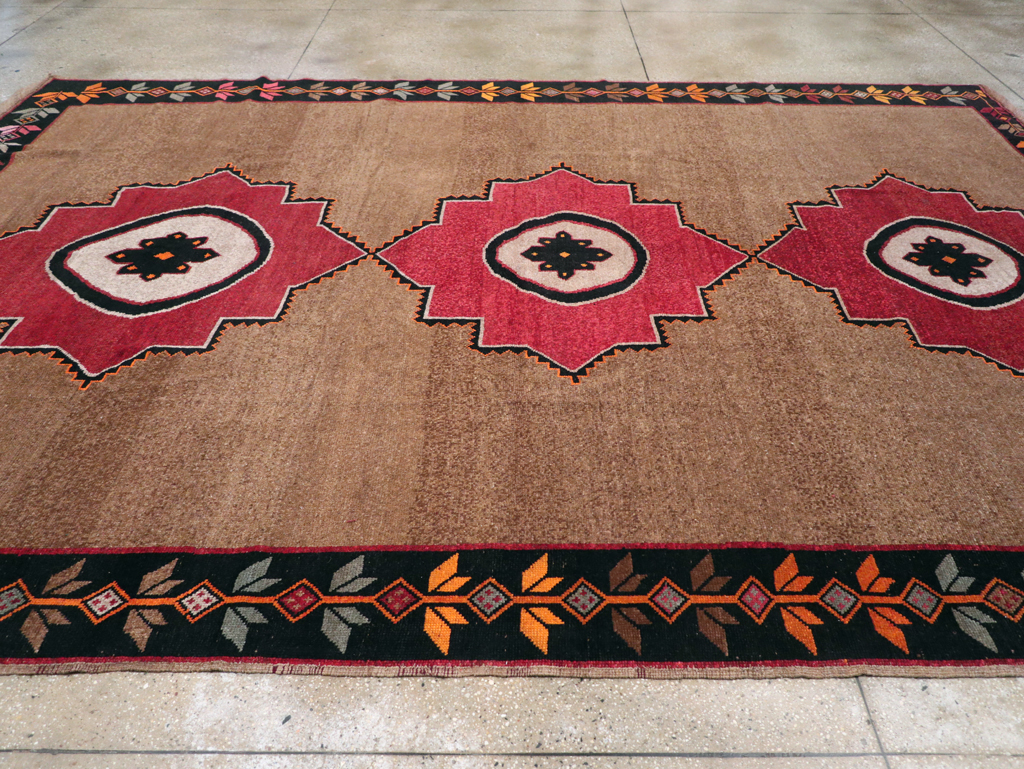 Vintage Turkish Anatolian Tribal Room Size Carpet, No.31141 - Gss