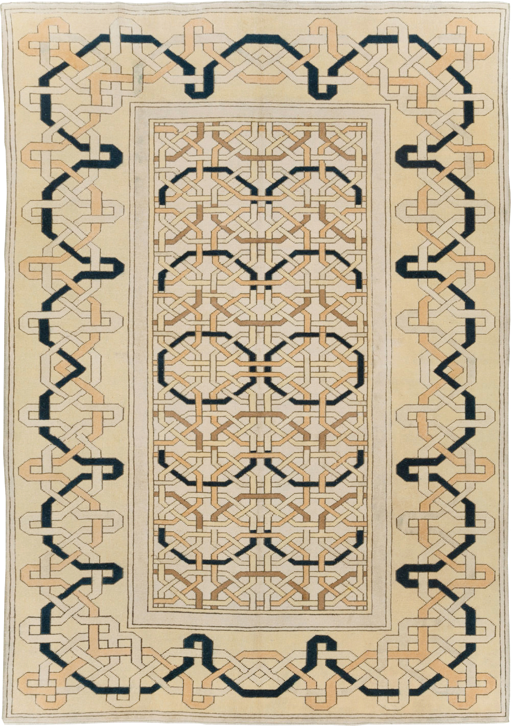 Vintage Turkish Anatolian Art Deco Style Accent Rug, No.31142 - Gss