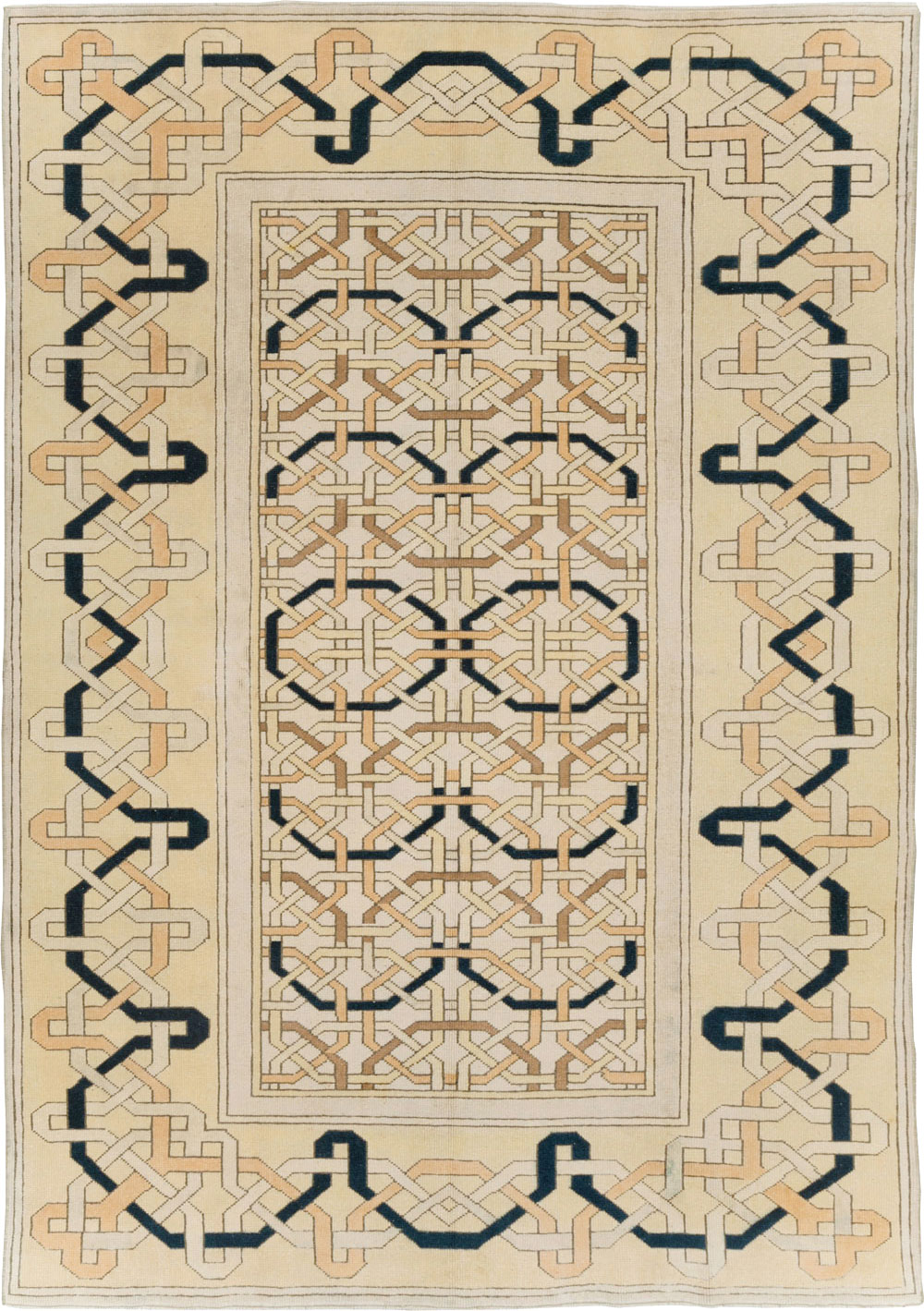 Vintage Turkish Anatolian Art Deco Style Accent Rug, No.31142 - Gss