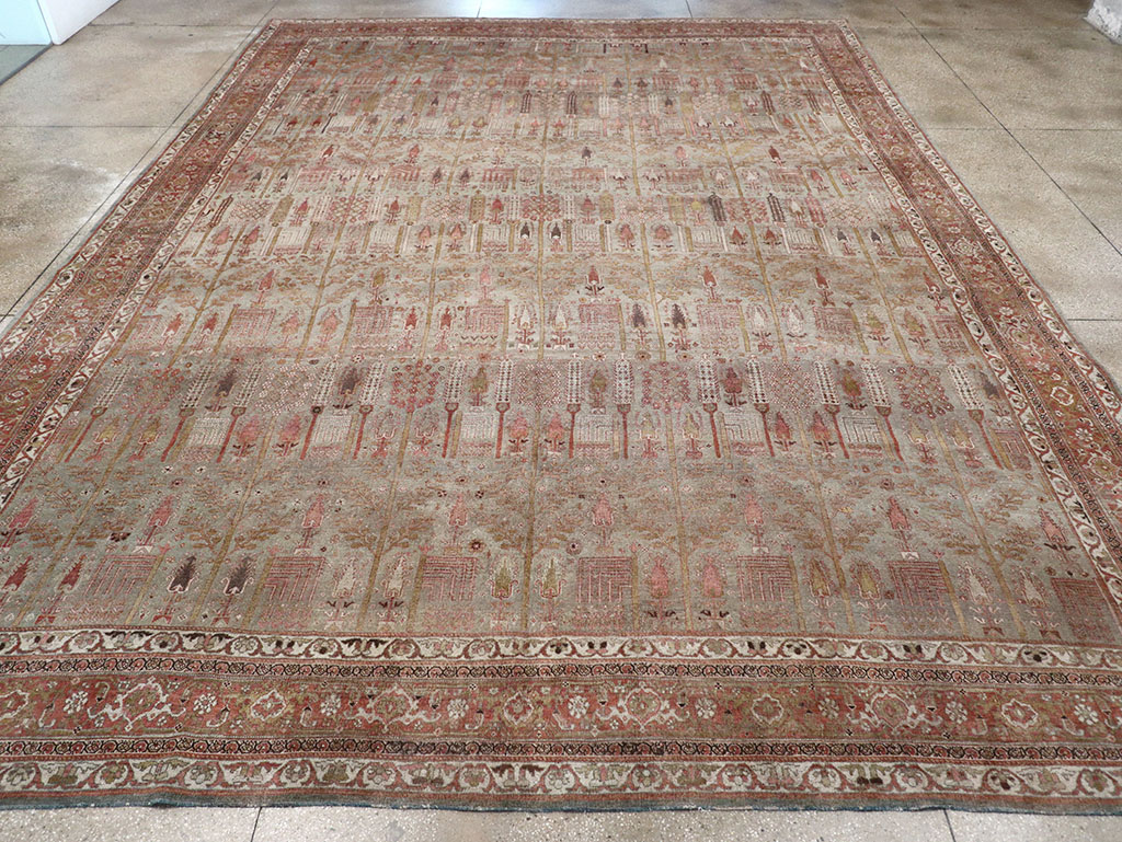 Antique Persian Bidjar Large Room Size Carpet, No.31145 - Gss