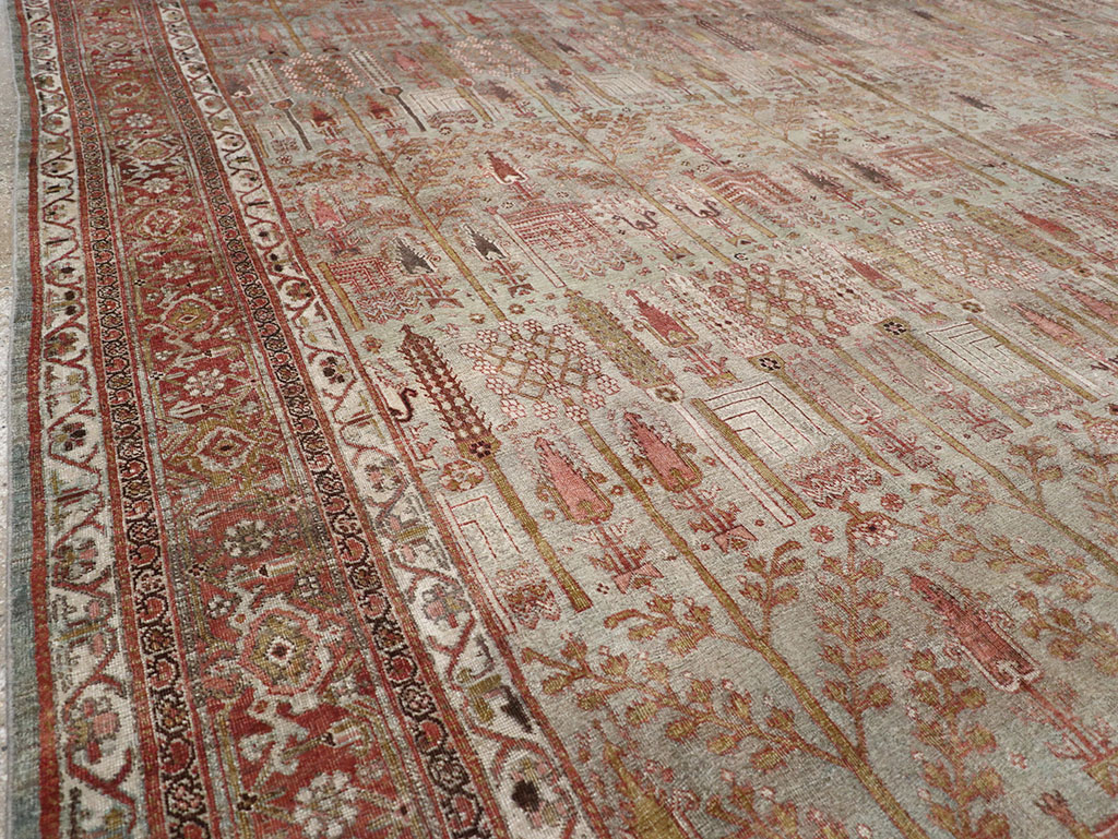 Antique Persian Bidjar Large Room Size Carpet, No.31145 - Gss