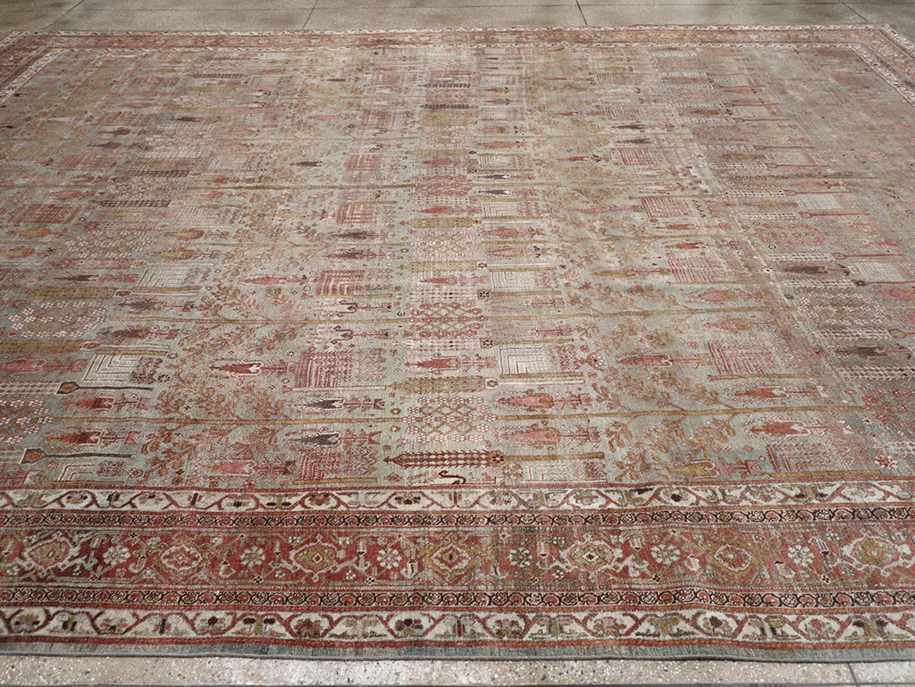 Antique Persian Bidjar Large Room Size Carpet, No.31145 - Gss