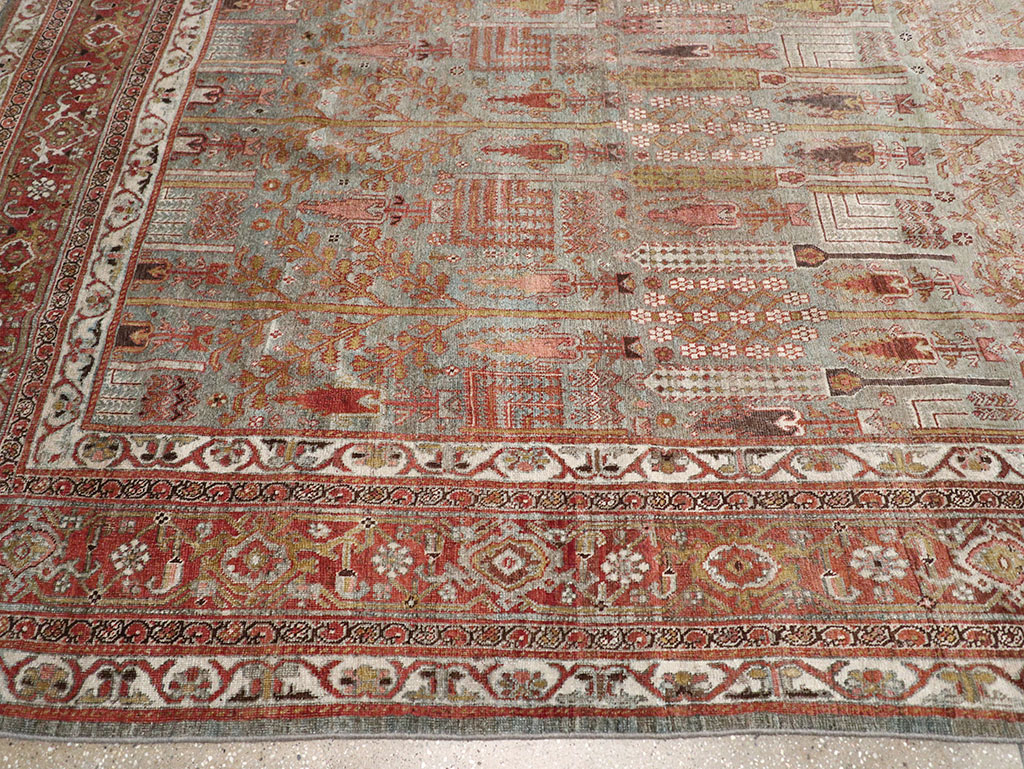 Antique Persian Bidjar Large Room Size Carpet, No.31145 - Gss