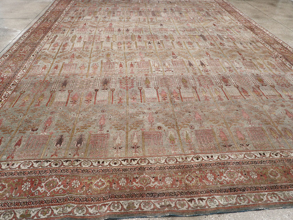 Antique Persian Bidjar Large Room Size Carpet, No.31145 - Gss