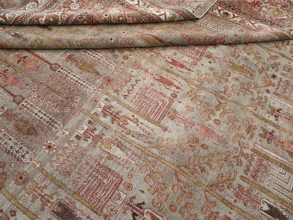 Antique Persian Bidjar Large Room Size Carpet, No.31145 - Gss